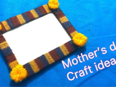 Best out of waste wool craft: handmade craft  idea - handmade photoframe idea - craft using wool