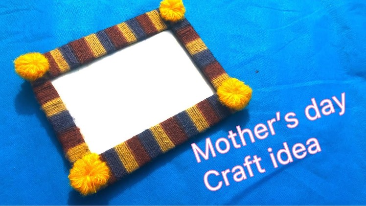 Best out of waste wool craft: handmade craft  idea - handmade photoframe idea - craft using wool