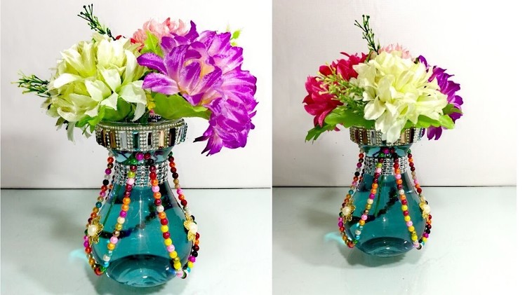 Best Use of Waste Jar Craft Ideas | Glass  Bottle Flower Vase | Mosaic Mirror | Empty Glass Bottles