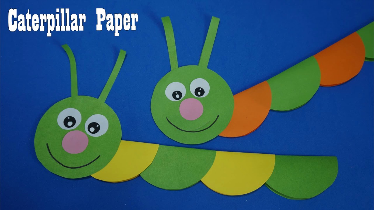 Caterpillar Paper Caterpillar easy paper craft , Paper Craft For Kids