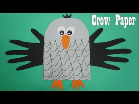 Crow Paper Craft For Kids || easy paper craft ideas Crow , Preschool crafts
