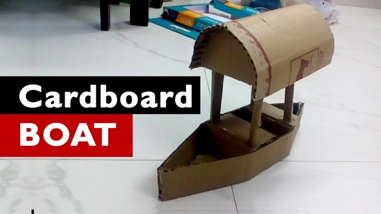 DIY - Boat making with cardboard - Kids Summer Craft ideas from waste materials