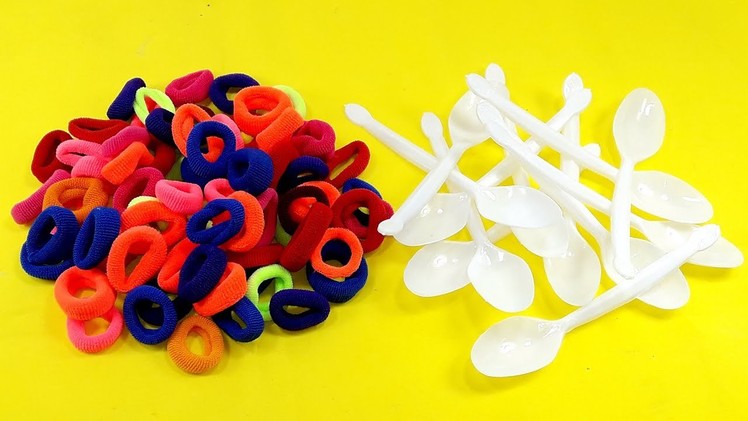 DIY Hair rubber bands craft idea | DIY art and craft | DIY HOME DECO