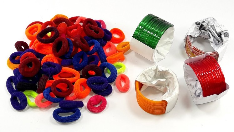 DIY Hair rubber bands craft idea DIY art and craft  DIY HOME DECO