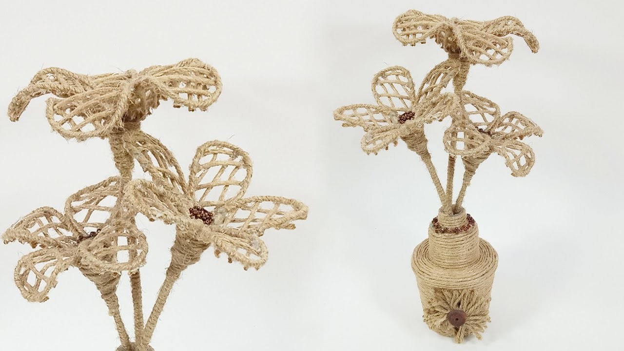 DIY Jute Vase | Jute Craft | Jute Showpiece | Crafts Junction