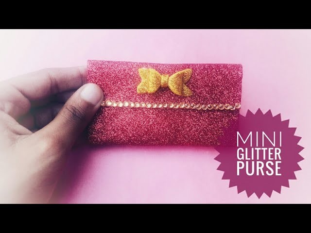 DIY mini glitter purse|Paper purse|Very easy|Prachi art and craft