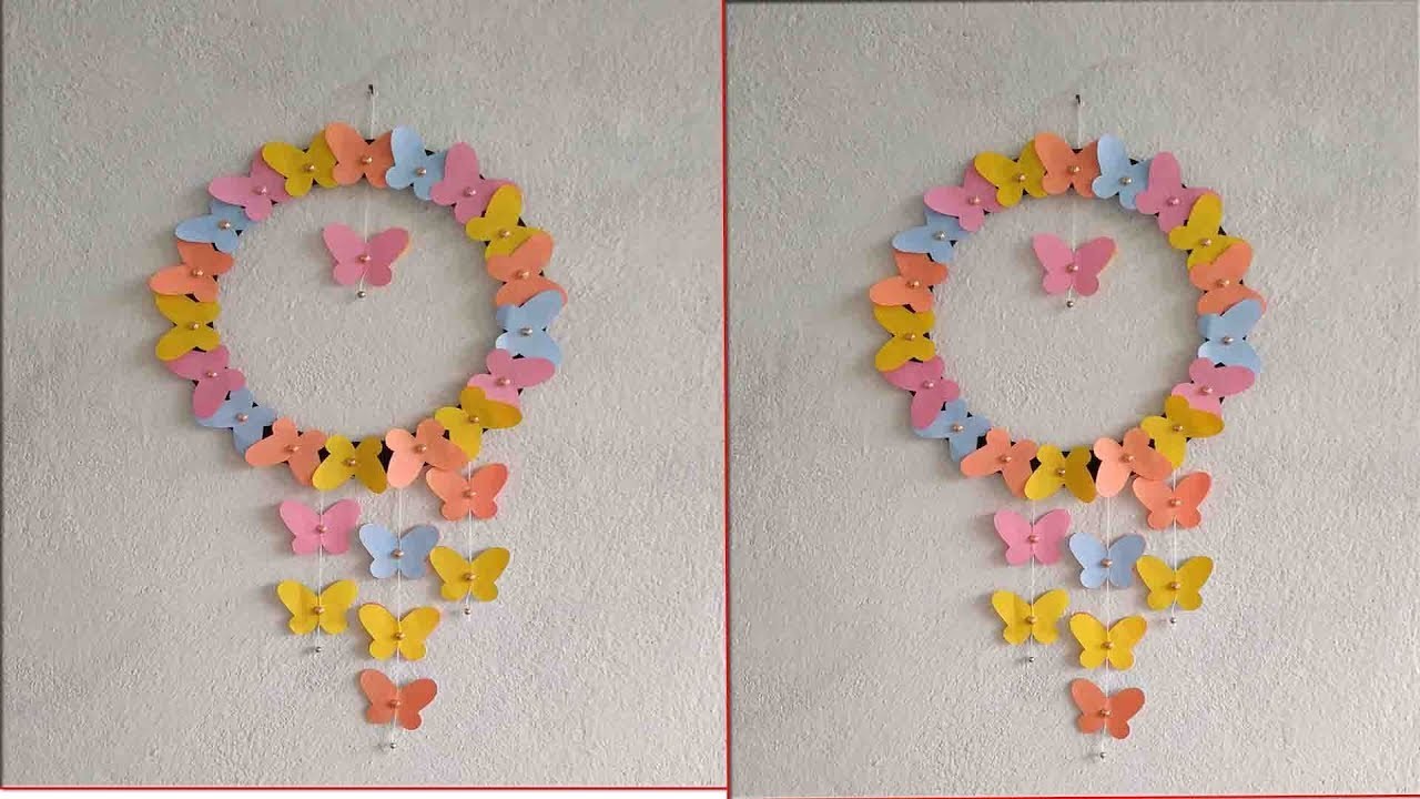 pics Butterfly Room Decoration Paper Craft Ideas For Wall Decoration diy paper butterfly wall hanging paper