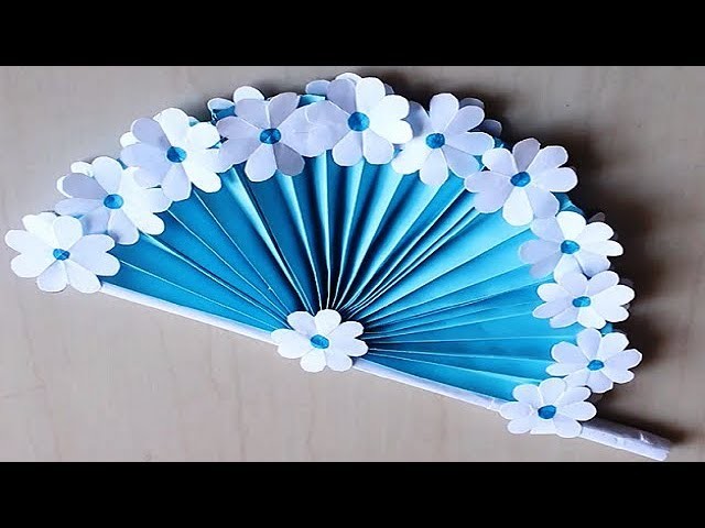 DIY -  paper craft | how to make diy hand fan out of color papers | DIY Kids craft idea