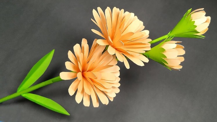 DIY Paper Craft - Very Beautiful Paper Stick Flower Making Idea - Flower - Abigail Paper Crafts