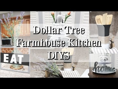 DOLLAR TREE FARMHOUSE DIYS | KITCHEN DECOR 2019