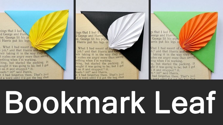 Easy Paper BOOKMARK with LEAF | Origami Craft Tutorial DIY (NProkuda)