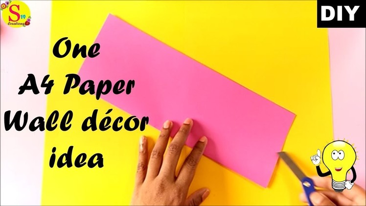Easy Wall decor idea with one A4 paper | paper craft ideas for room decoration |