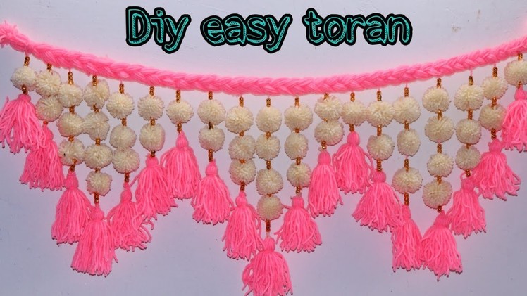 Easy woolen toran. Diy woolen toran.Door hanging craft