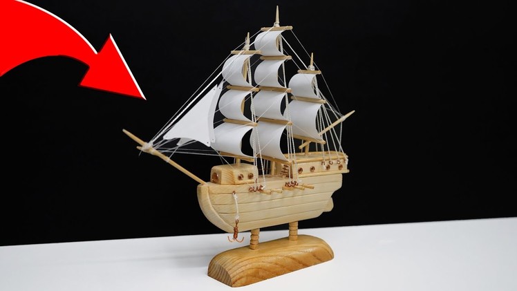 Hand-Craft Wooden Sailing Ship for Souvenir and Gift | DIY Miniature Seacraft | Wooden Craft Ideas