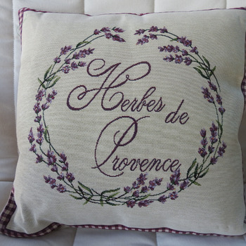Handmade Herbes De Provence Tapestry Cushion Cover - Free Shipping