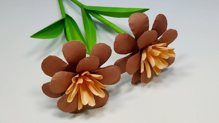 How to Make a Beautiful Stick Flower - DIY flower making - Paper Craft - Jarine's Crafty Creation