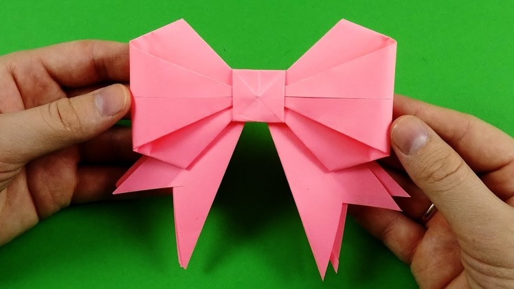 How To Make A Simple Easy Paper Bow. DIY Origami Tutorial