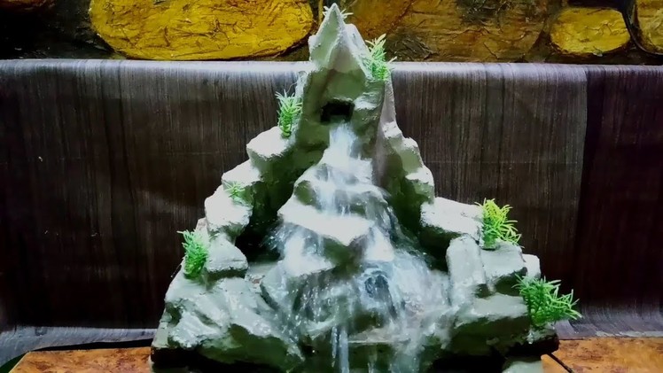 How to make cemented water fall fountain at home | p craft | diy