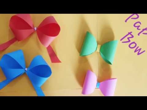 How to make Paper Bow.Two different style paper bow.paper craft ideas.school supplies.back to school
