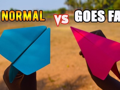 How to make paper plane that flies far- normal vs going far airplane - origami