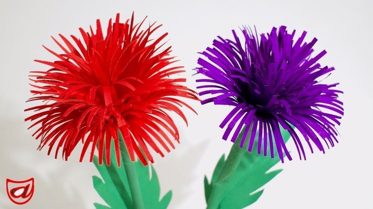 How to make Paper Stick Flowers | Beautiful Flower with Paper | Craft Engineer