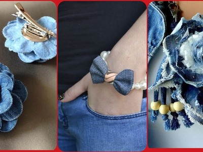 Most beautiful old  jeans recycled craft ideas