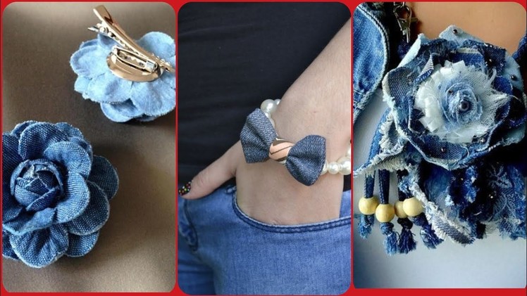 Most beautiful old  jeans recycled craft ideas