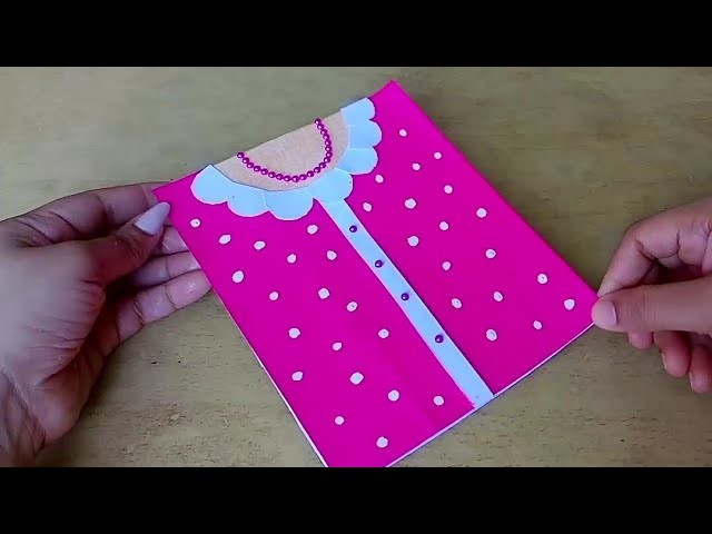 Mother's day card.malayalam craft video.easy diy card.dress card