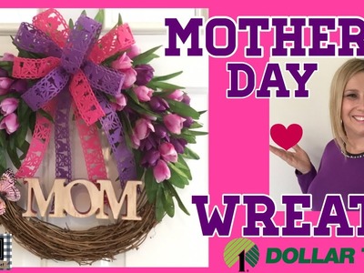 Mother’s Day Wreath | Dollar Tree Wreath | INEXPENSIVE!!
