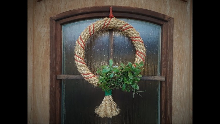 Rope wreath - from baler twine