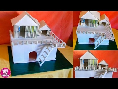 School Project for kids |thread spool craft |Best out of waste.west mathi best mima easy art design