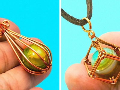 THIS ARTIST TURNS COPPER WIRE AND STONE INTO BEAUTIFUL PENDANTS