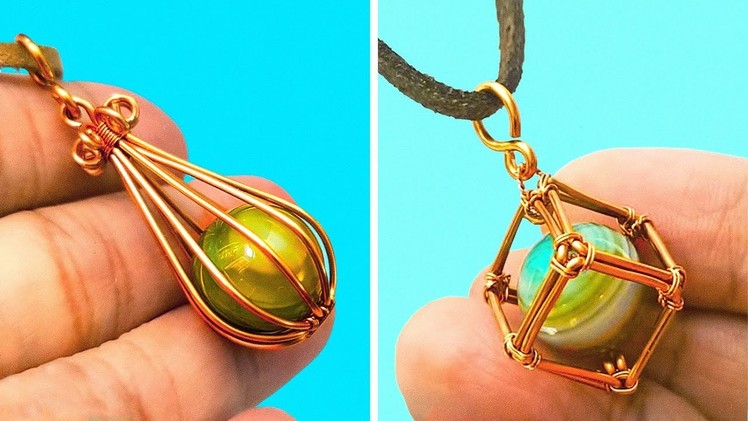 THIS ARTIST TURNS COPPER WIRE AND STONE INTO BEAUTIFUL PENDANTS