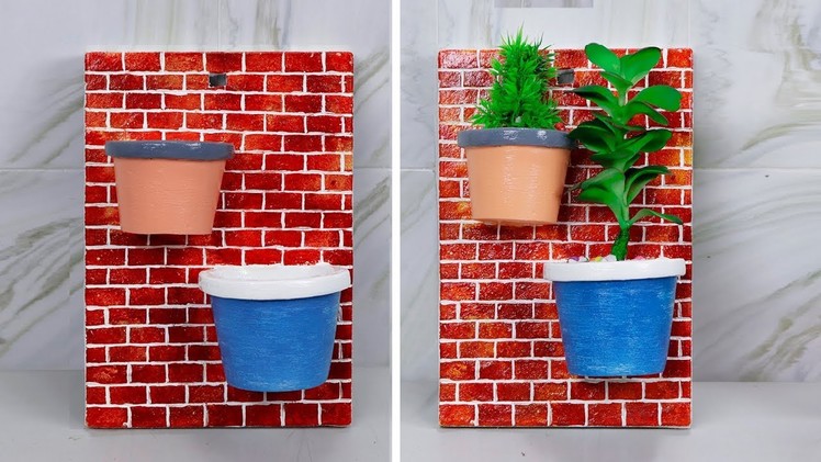 Unique Wall Hanging Ideas || Wall Hanging Flower Vase || Wall painting designs ideas