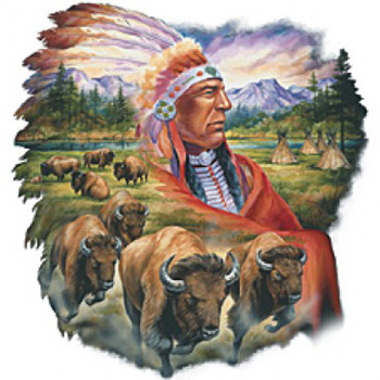 Chief & Buffalo Cross Stitch Pattern***LOOK***Buyers Can Download Your Pattern As Soon As They Complete The Purchase