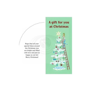 Christmas Tree Girl Money Gift Card Printable Template PDF