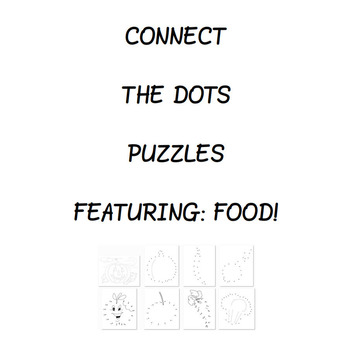 Connect the Dots Food Puzzles 20 Fruits and Vegetable Puzzles