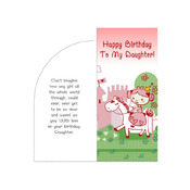 Daughter Birthday Money Gift Card Template PDF