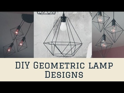 DIY Geometric lamp design || EASY HOME DECOR