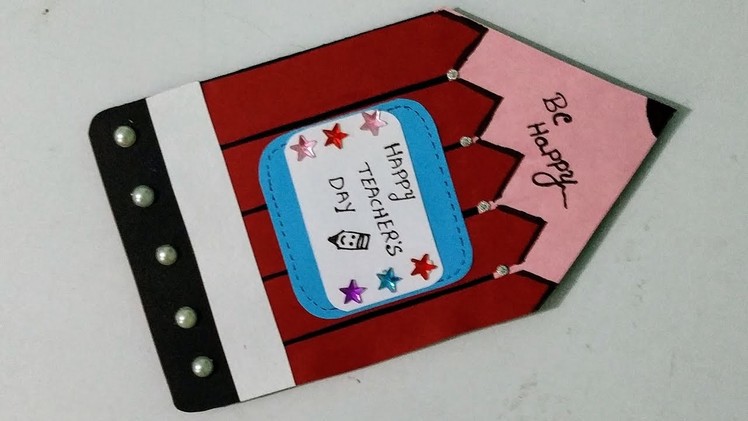 Diy handmade teachers day card. beautiful Handmade happy teachers day card