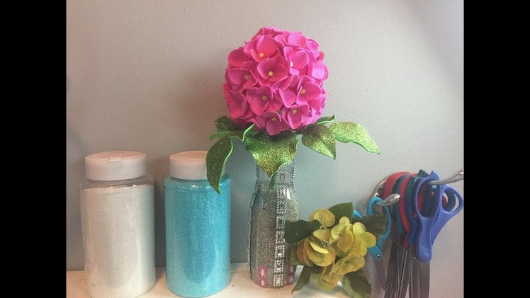 DIY: How to make a Gorgeous Hydrangea flowers with foam sheets