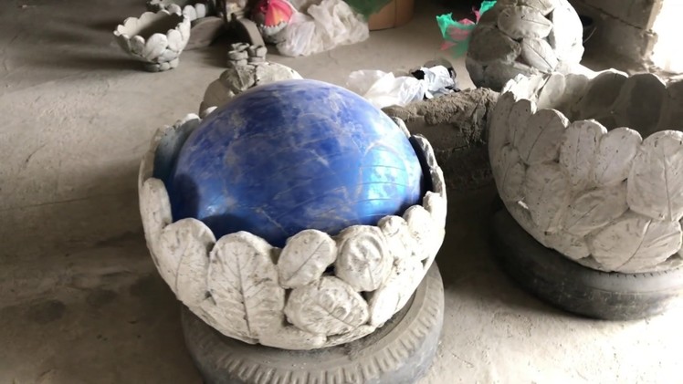 DIY: How to Make Concrete Leaf Orbs, Round Bonsai Planters, Candle Holders
