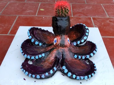 DIY - ❤️ IDEAS FROM OCTOPUS ❤️ - Sea Creatures Are Living in My Garden - Pot making