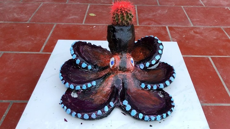 DIY - ❤️ IDEAS FROM OCTOPUS ❤️ - Sea Creatures Are Living in My Garden - Pot making