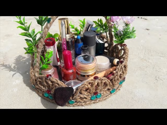 DIY Jute Basket | Make a Makeup Basket At Home