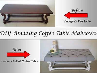 DIY Luxurious Tufted Coffee Table