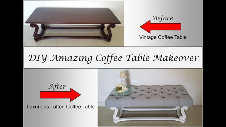 DIY Luxurious Tufted Coffee Table