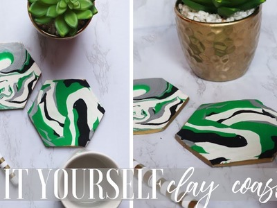 DIY Marble Clay Coasters | DIY Tuesdays | Kelsley Nicole