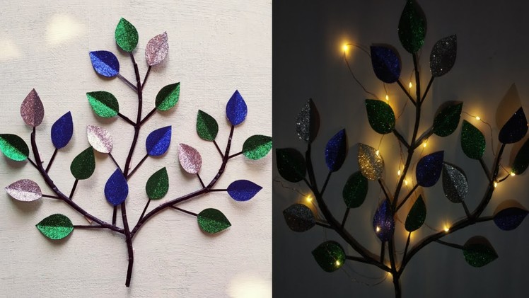 DIY wall decorate with waste material. easy n simple wall decor