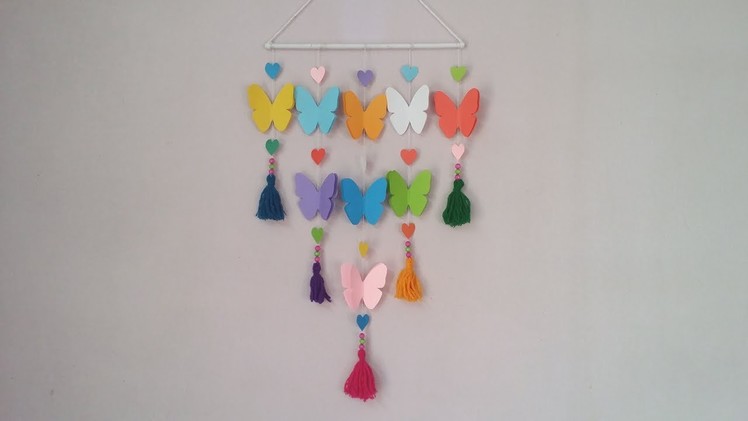 DIY: Wall Hanging Idea!! How to Make Beautiful Butterfly Hanging for Room Decoration!! Door Hanging!